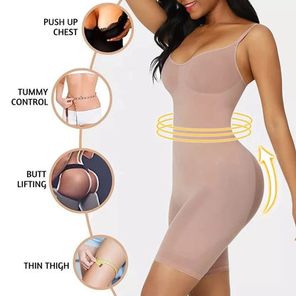 Seamless Bodysuit Compression Open Crotch Shapewear Women Push Up Fajas Colombianas Corset Slimming Butt Lifter Full Body Shaper